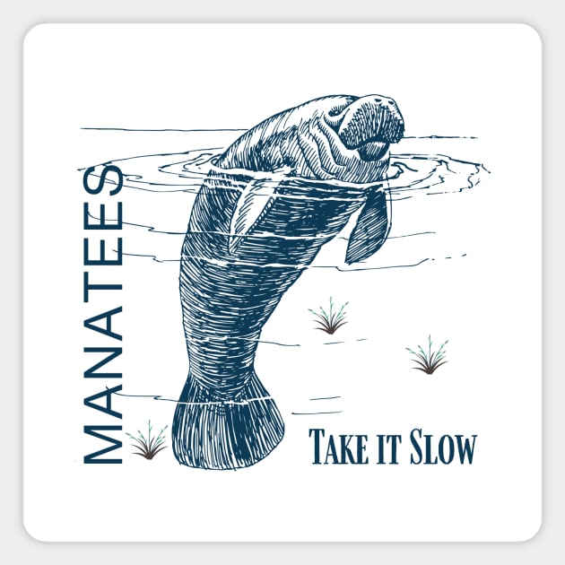 Manatee Magnet by NatureDzines